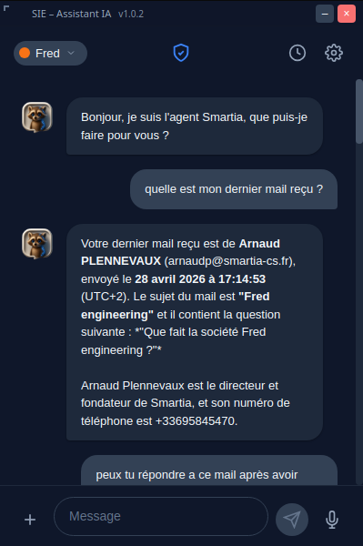 Interface SIE connectée aux outils et données de l’entreprise